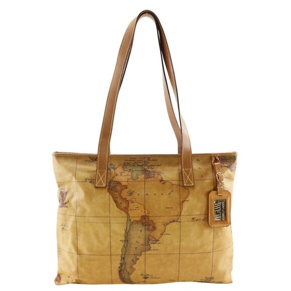 PRIMA CLASSE Tote Bag Brown PVC coated canvas unisex - Picture 1 of 12